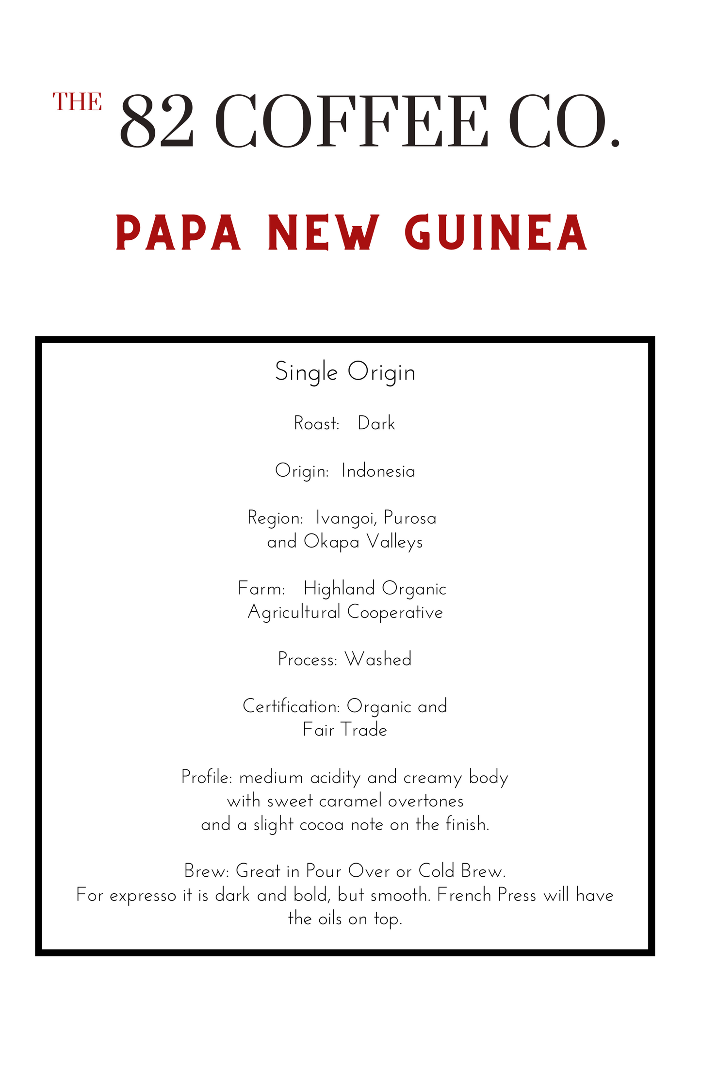 Papa New Guinea 12oz