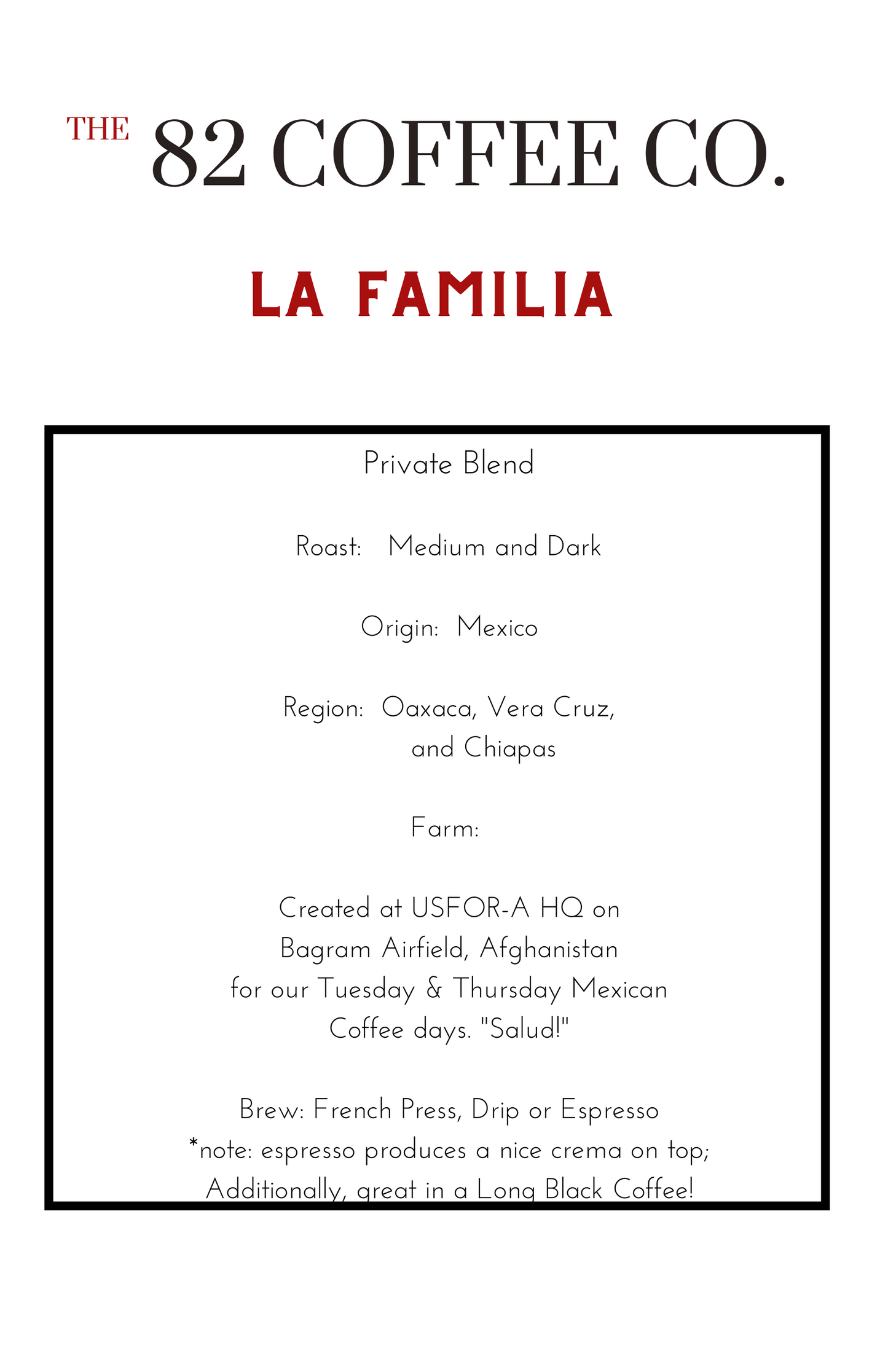 La Familia 12oz
