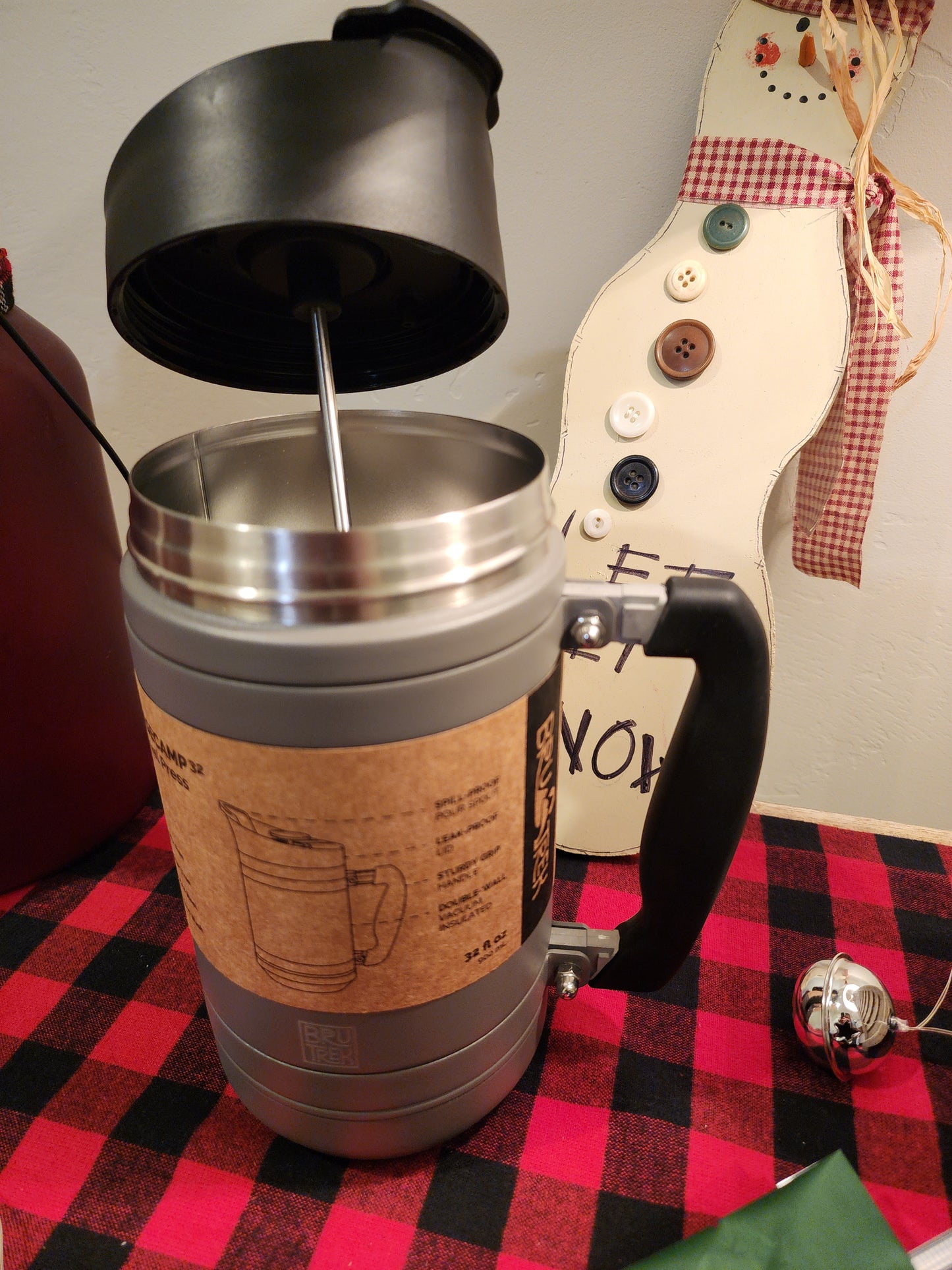  BruTrek Double Shot 3.0 Travel Coffee French Press, 16